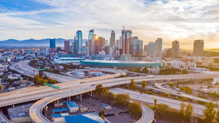 Empty Highways in Los Angeles due to COVID-19 pandemic