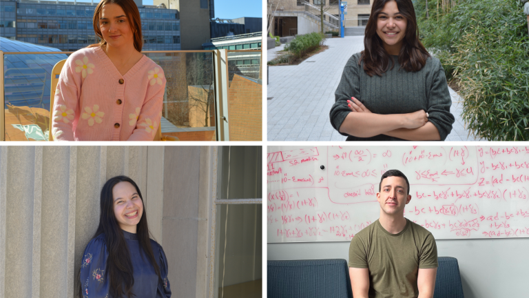 A new undergraduate major in climate system science and engineering prepares students like (clockwise from top left) Katherine Kempff, Lauren Aguilar, Justin Cole, and Ananda Figueiredo with the foundational expertise across disciplines to confront climate change.