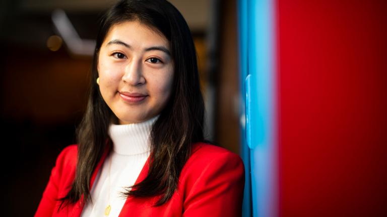 MIT senior Heidi Li, a materials science and engineering major, strives to help local communities understand how they can influence policymaking to achieve a more sustainable future.