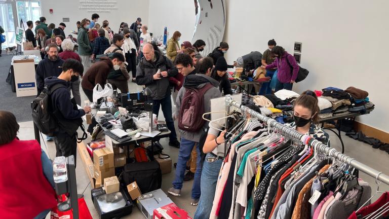 The MIT Working Green Committee is made up of support staff volunteers committed to making MIT more environmentally friendly. The committee hosts regular Choose to Reuse events to give MIT’s community members a chance to donate unwanted items — or find free things that just might become prized possessions.