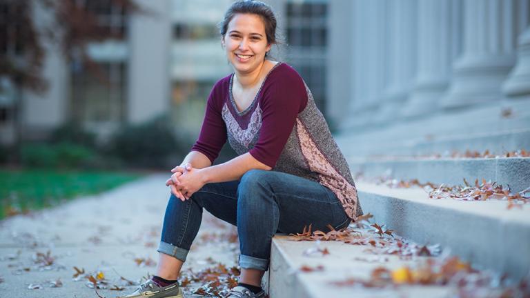 “I was looking for a research opportunity with tangible applications, and that’s what I found at the lab,” says Nina Levine. “The work we’re doing has clear implications for making the world safer.”