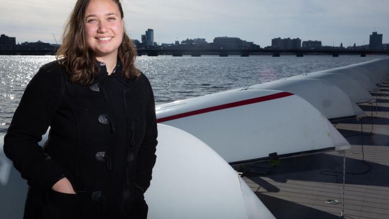 Throughout her undergraduate studies in Course 2-OE, MIT senior Michelle Kornberg has had opportunities to work on technologies in Boston Harbor and the Charles River.