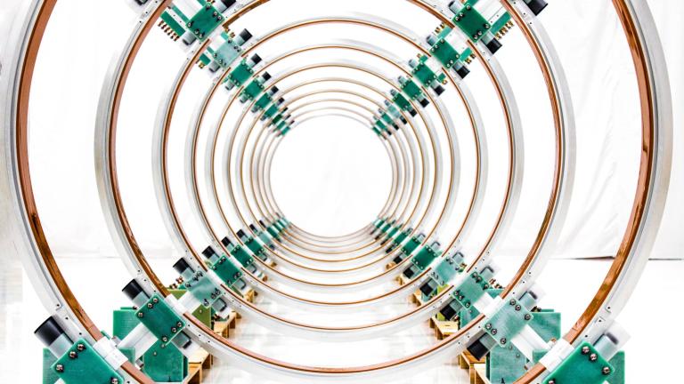 Electromagnetic coils that will be used in the fusion generator, Polaris.