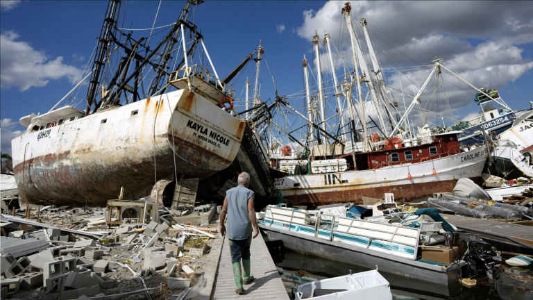 Hurricane Ian made landfall in Florida in October 2022 as a Category 5 storm.