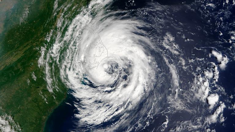 View of a storm from space