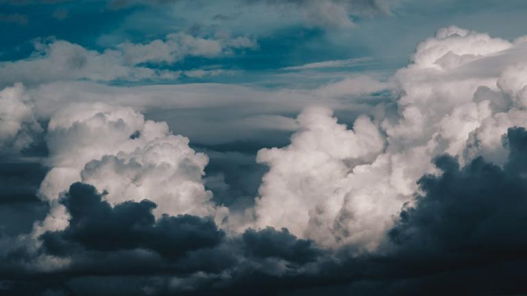 Sky with dark clouds