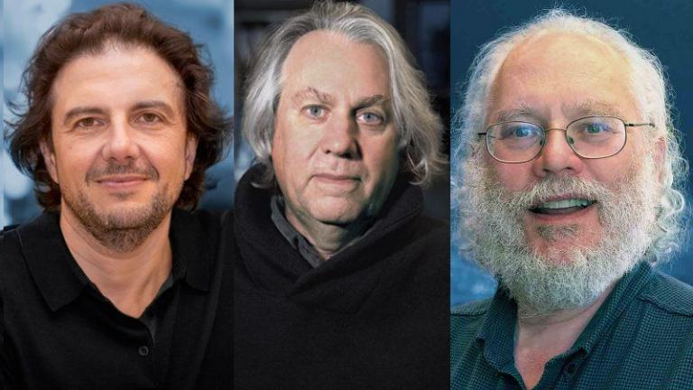 Left to right: David Sabatini, Kerry Emanuel, and Peter Shor, 2020 recipients of BBVA Frontiers of Knowledge Awards 