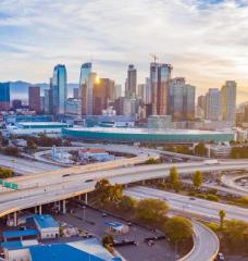 Empty Highways in Los Angeles due to COVID-19 pandemic