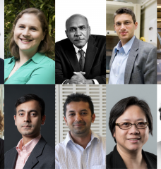 MIT faculty receiving 2021 J-WAFS seed grants: (top row, left to right) Amos Winter, Ariel Furst, Elfatih Eltahir, Jeffrey Grossman, Evelyn Wang; (bottom row, left to right) Mary Gehring, Rohit Karnik, Pratik Shah, Karen Zheng, Benedetto Marelli.