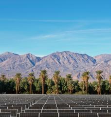 A solar farm in California's Death Valley.