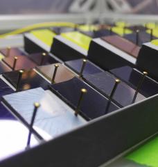 Researchers have developed a new way to test long-lasting perovskite formulations that could be used for solar cells. The high-throughput automated degradation test system monitors the breakdown of the material through its changes in color as it darkens. 