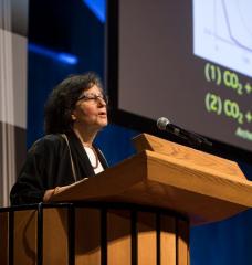 Susan Solomon, the Lee and Geraldine Martin Professor of Environmental Studies and Chemistry at MIT, delivered the symposium's keynote address.