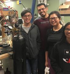 Members of the research team (left to right:) Zi Hao Foo, Omar Labban, Grace Goon, and Annetoinette Figueroa. 