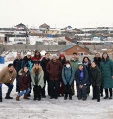 Students and faculty from MIT and NUM on their first meeting with GerHub, a mission-driven organization that seeks to find innovative and creative solutions to the most pressing issues in the ger areas of Mongolia.