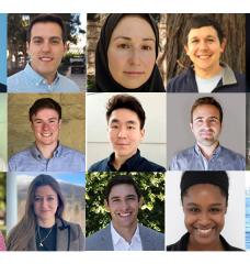 First row, left to right: Navid Azizan, Rodrigo Freitas, Marzyeh Ghassemi, Dylan Hadfield-Menell, Jack Hare. Second row, left to right: Samuel Hopkins, Michael Howland, Yoon Kim, Adrian Lozano-Duran, Kelly Metcalf Pate. Third row, left to right: Anand Natarajan, Jelena Notaros, Carlos Portela, Ashia Wilson, Sixian You.